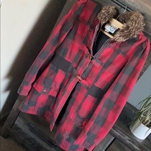 Foxy Flannel Fur Hooded Coat